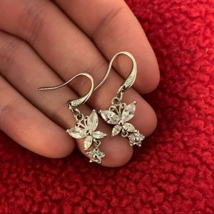 Vintage: Crystal Butterfly Earrings